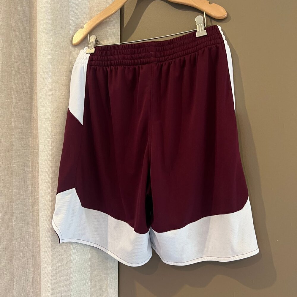 Adidas Basketball Shorts, Maroon & White, Crazy Explosive, Size Medium - Picture 3 of 8